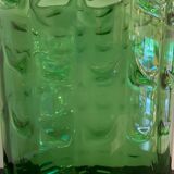 Green Italian Empoli vase, blown and bubbled glass, 1960