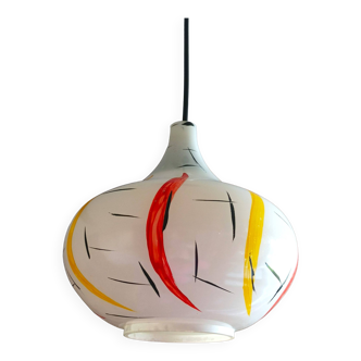 White opaline pendant light