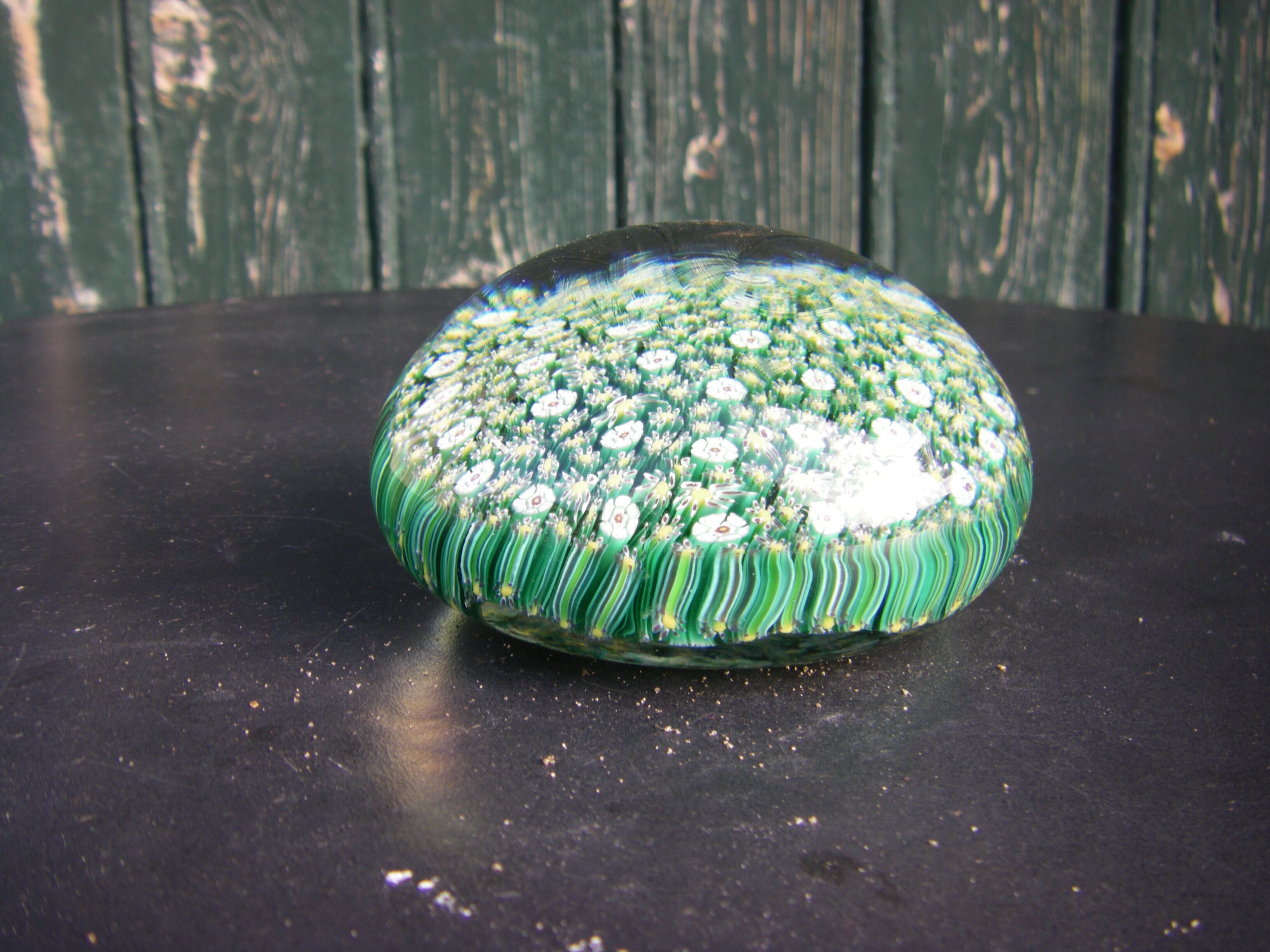 Murano millefiori paperweight sulphide