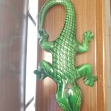 Green ceramic lizard