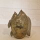 Vase poisson en laiton