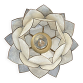 Applique murale fleur de lotus en nacre, Italie 1970