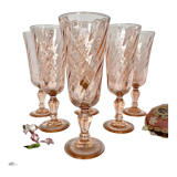Vintage Luminarc champagne flutes