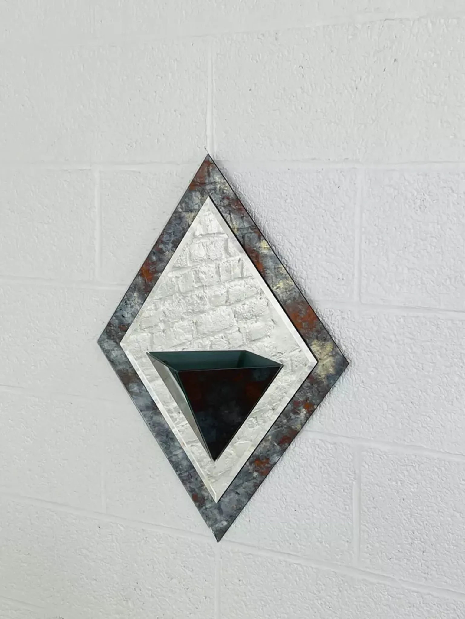 Vintage art deco beveled mirror