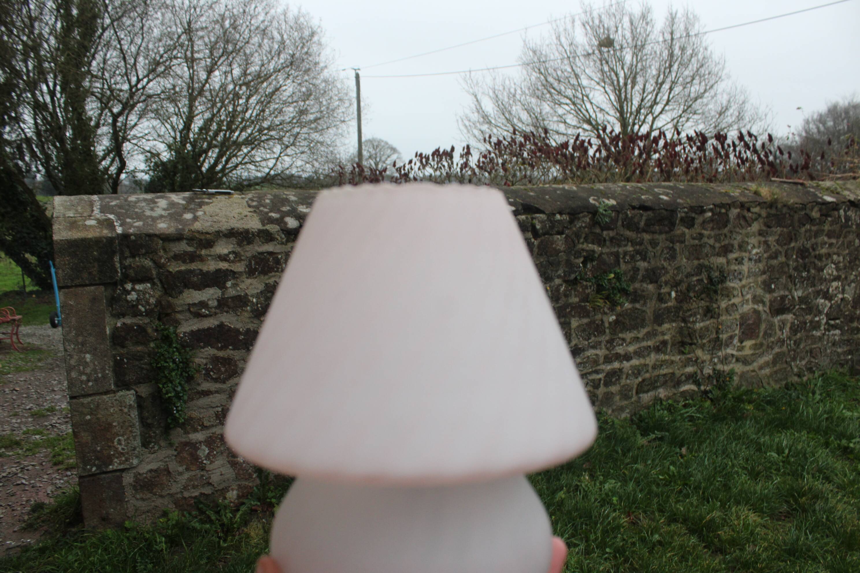 Vintage opal glass lamp – Murano style