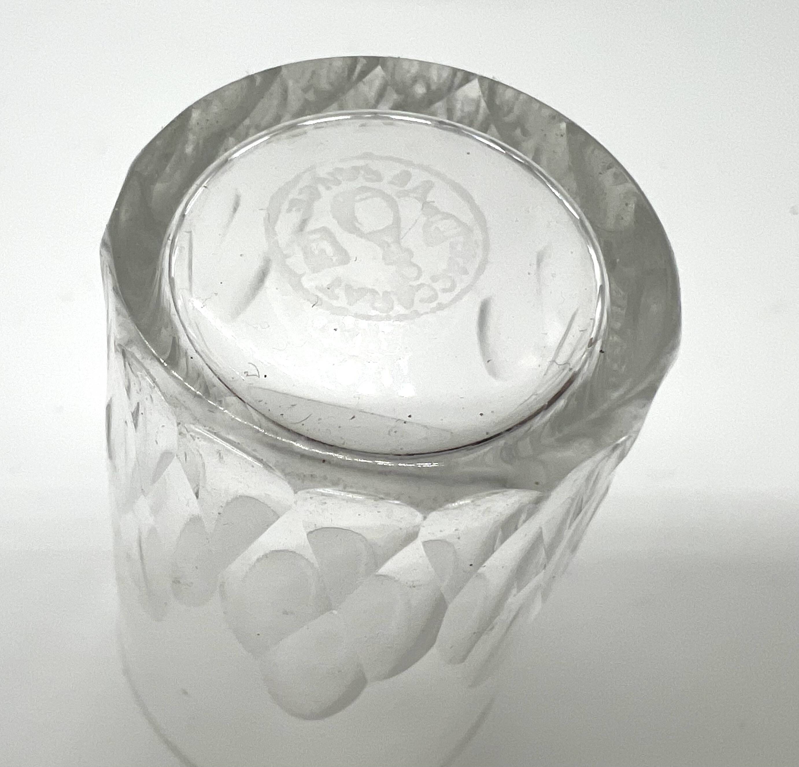 Trio of Baccarat liqueur glasses – Richelieu pattern – Signed crystal