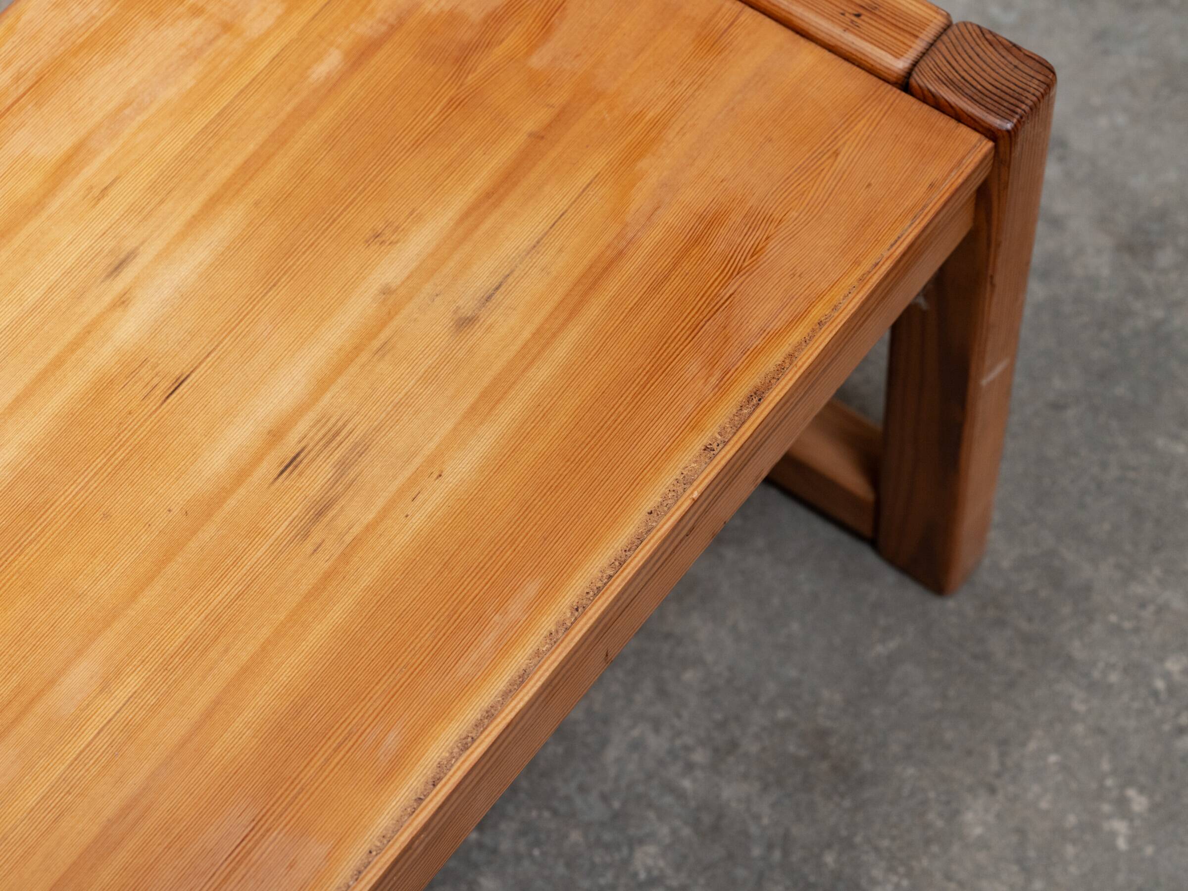 Habitat pine coffee table with integrated jute fabric book storage.