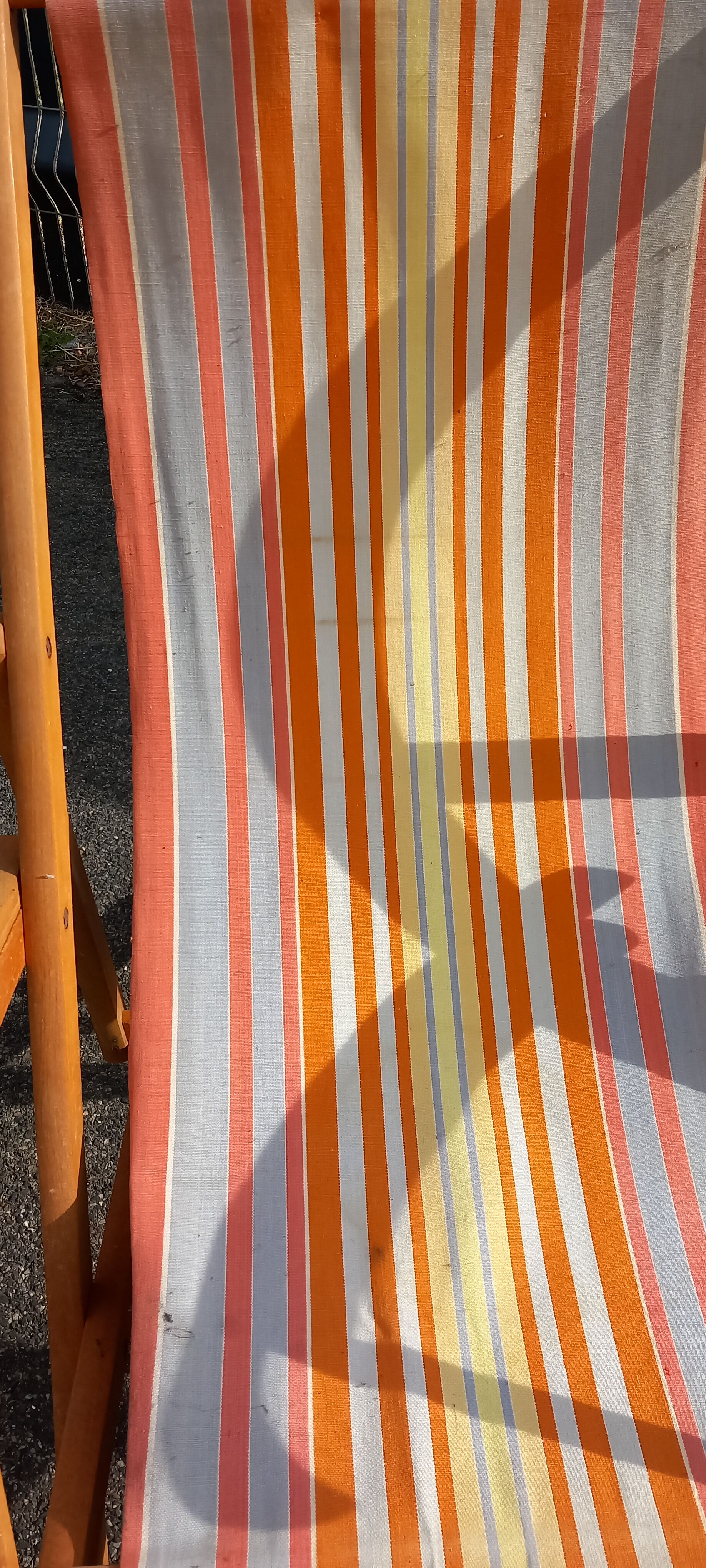 Deck chair, Chilean vintage orange tone