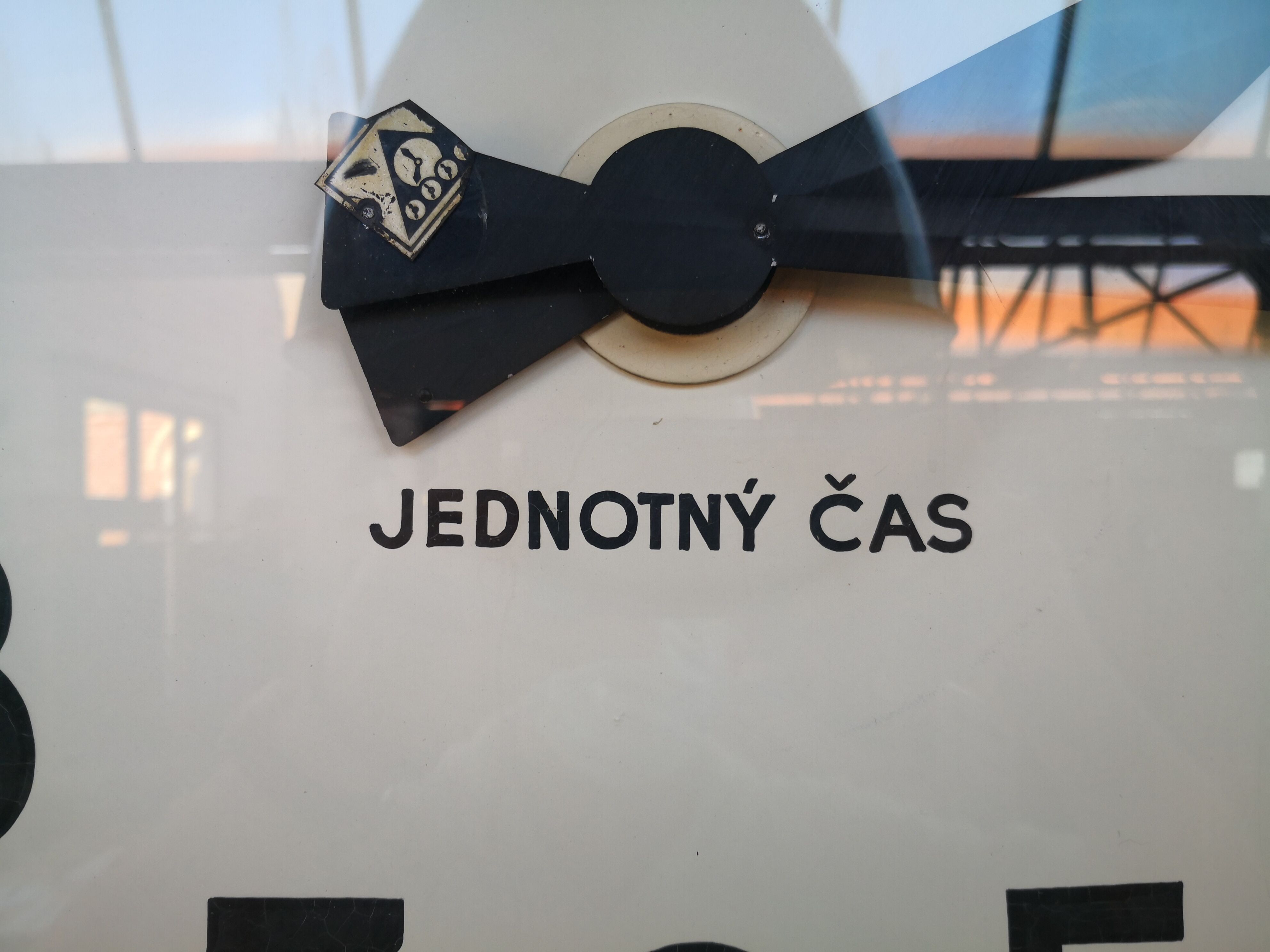 Czech station clock, pragueron, industrial style, 1960s