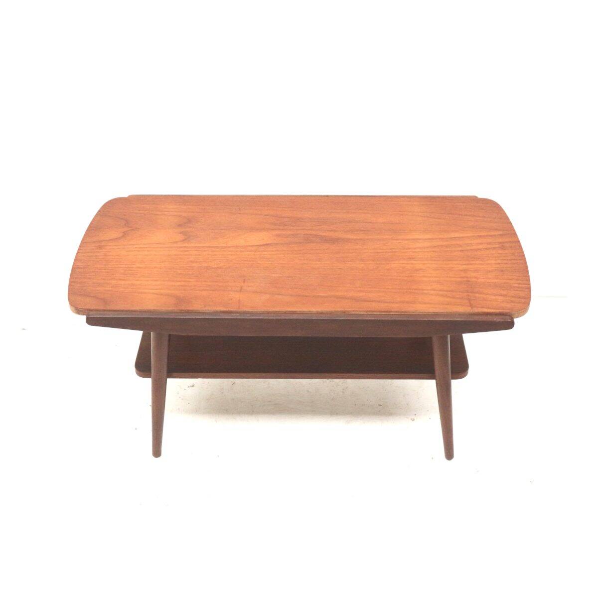 Vintage teak coffee table with a reversible top