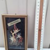 Herbarium frame under vintage glass