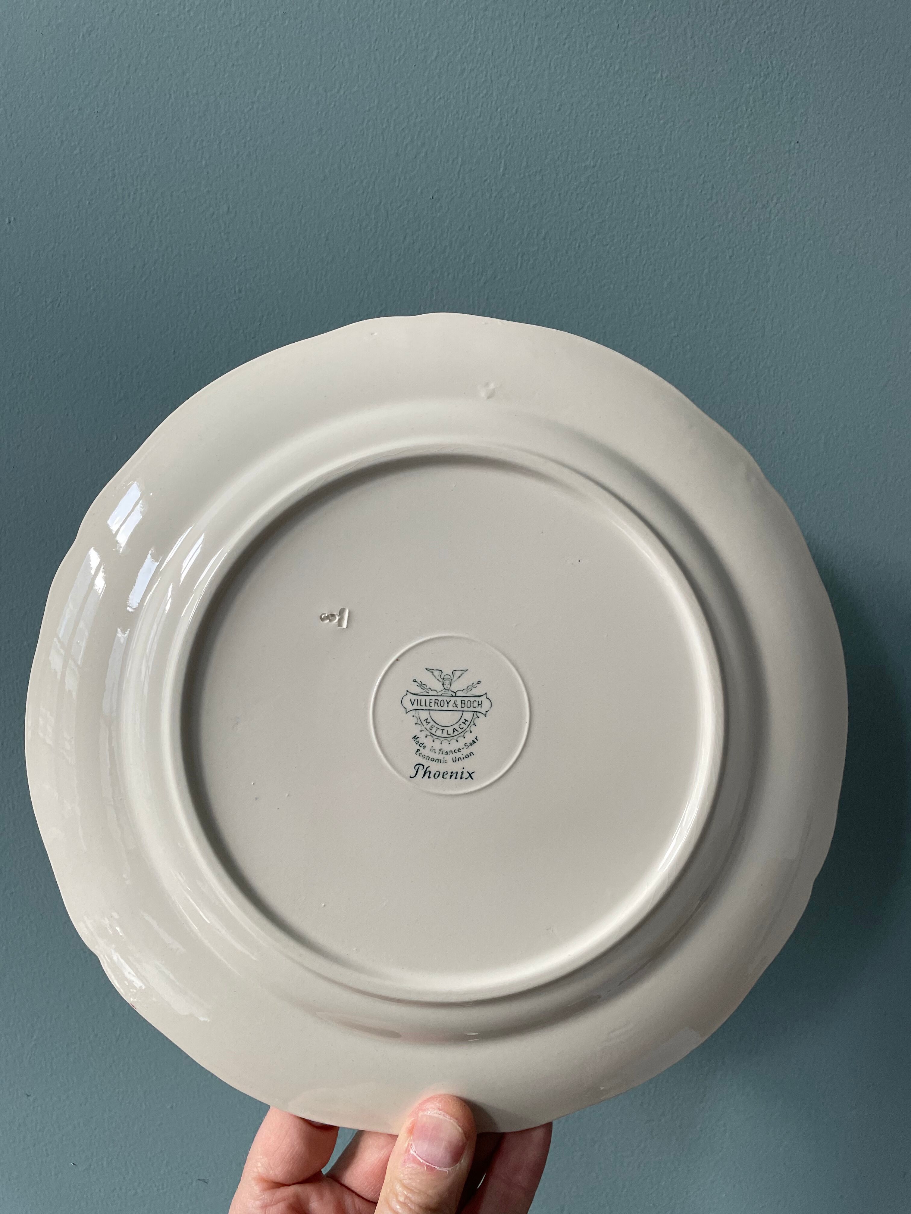 Set of 12 flat plates Villeroy and Boch, Phoenix model