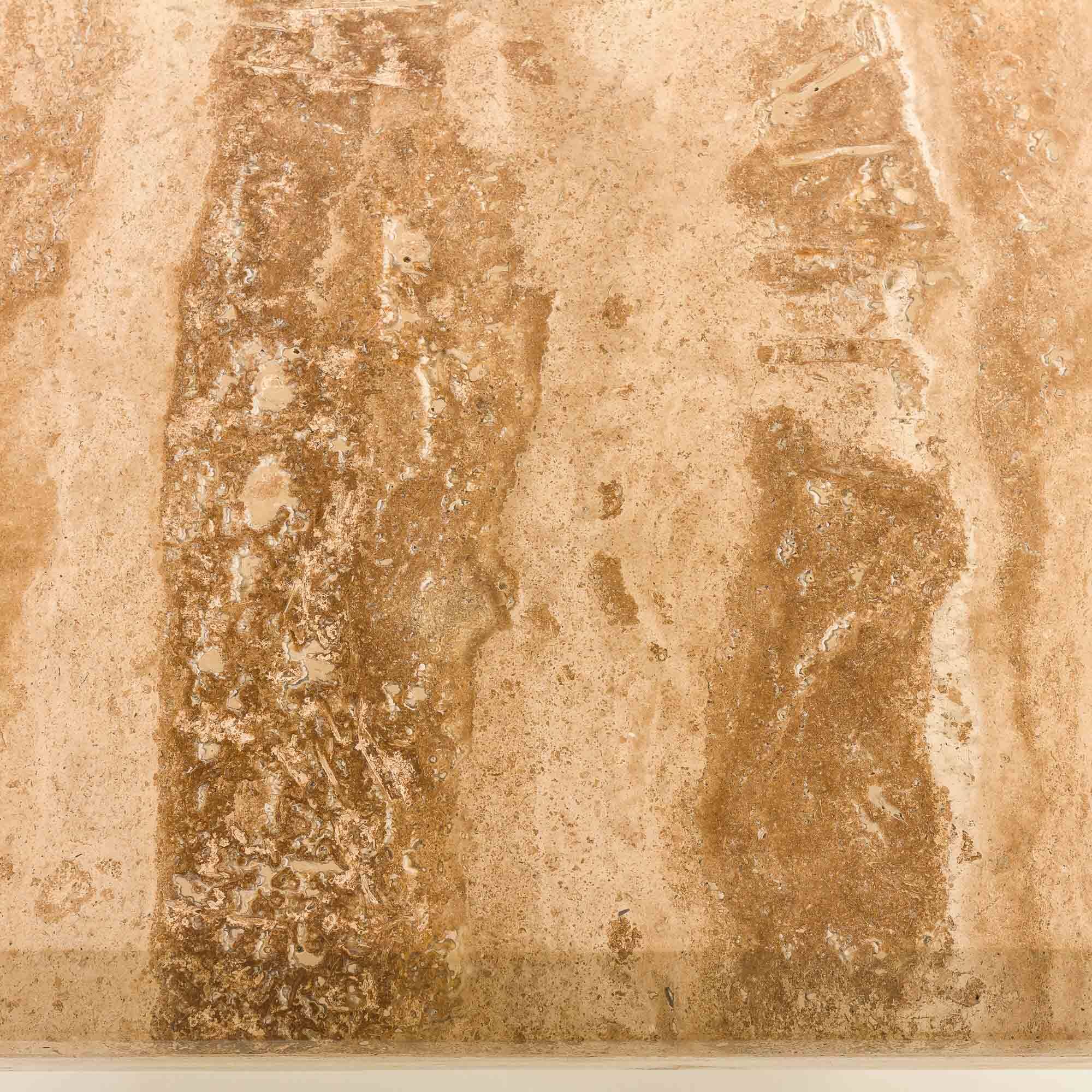 Italian mid century extra large travertine dining table, 1970s