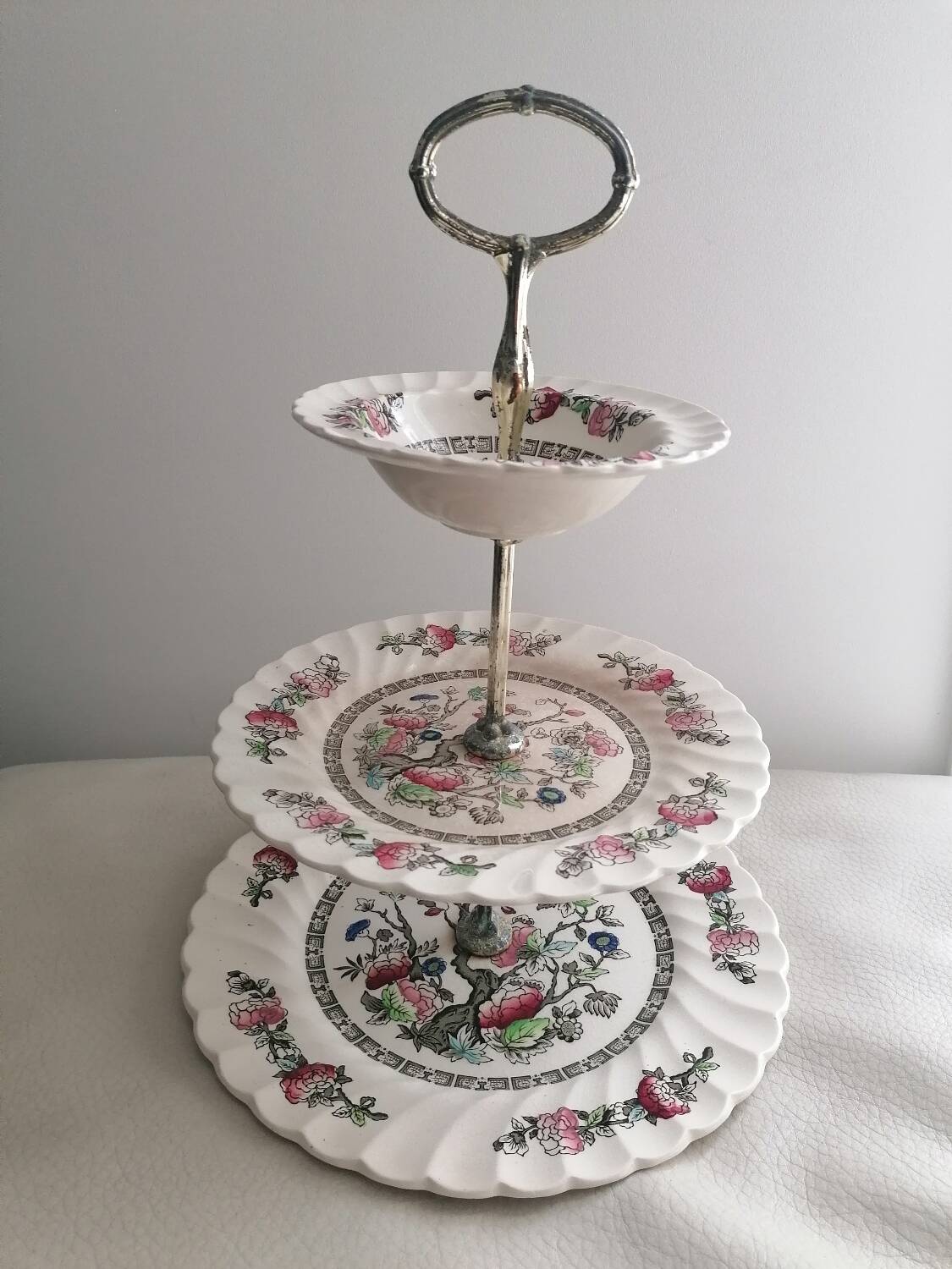 Antique cake stand Fine Staffordshire ware