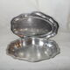 Lot de 2 plats ovales en inox