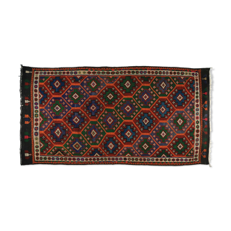 Anatolian handmade kilim rug 385 cm x 198 cm