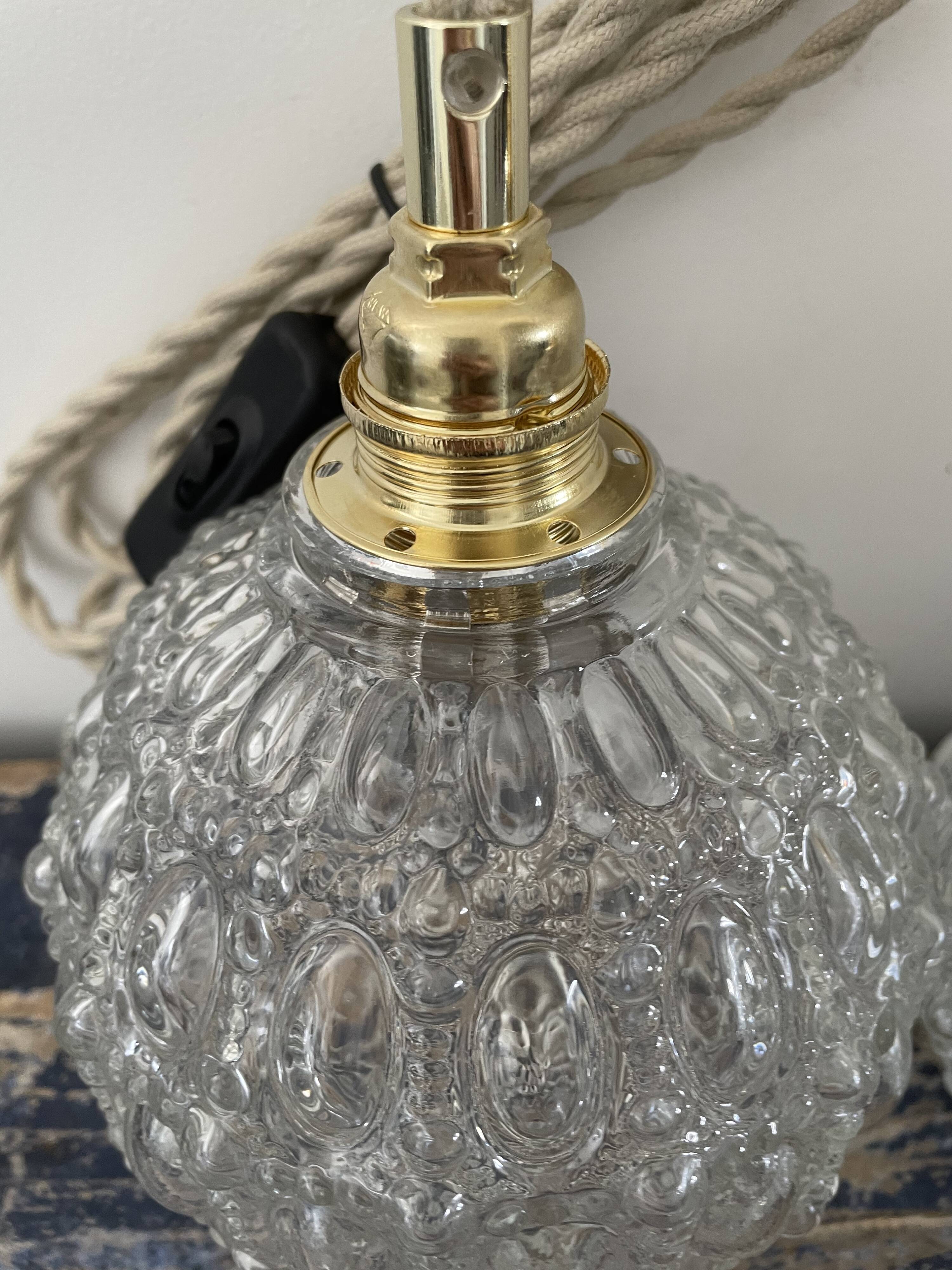 Set of two new electrified vintage globe walkers