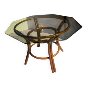 Table rotin année 70-80 - repas