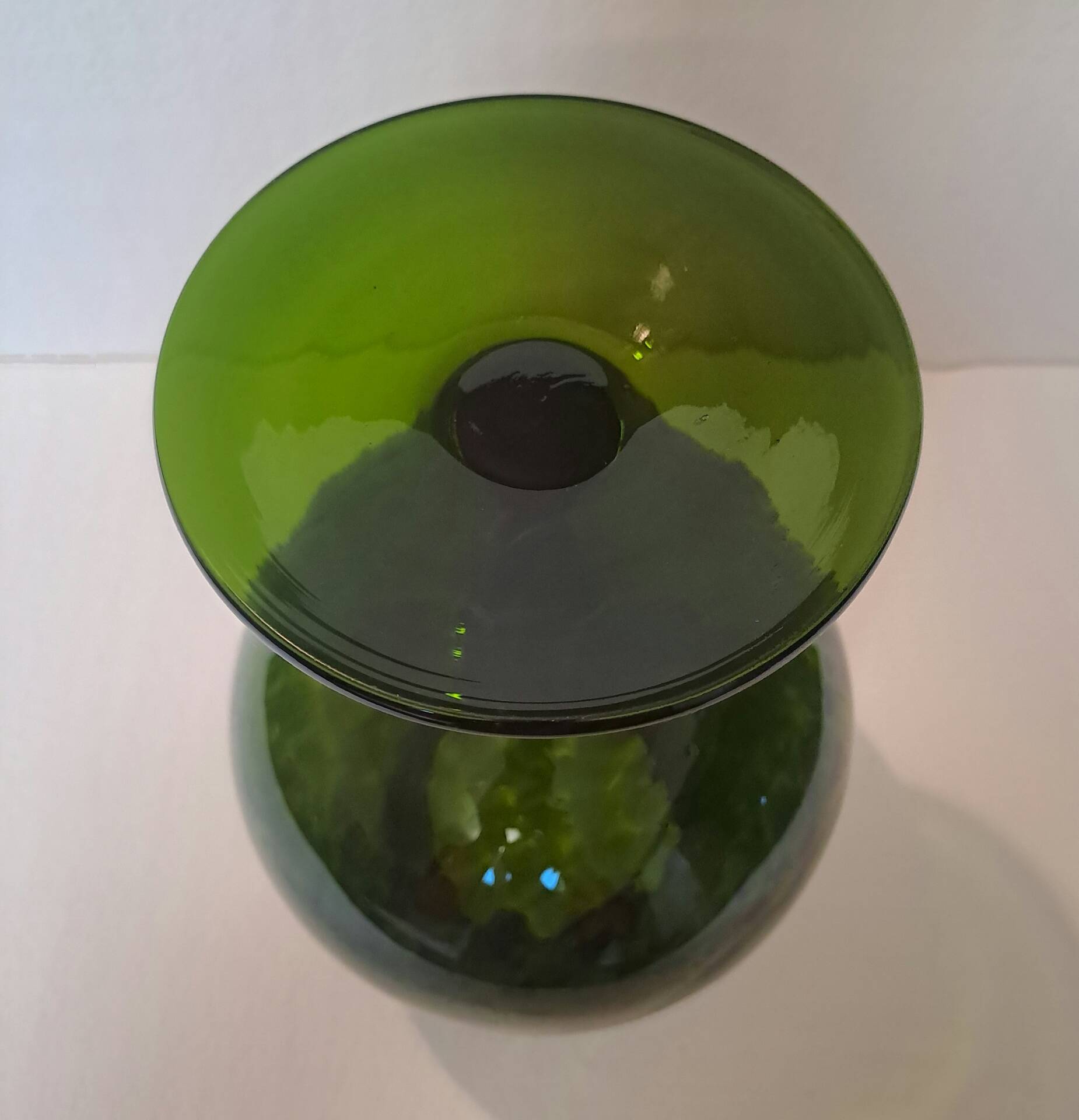 Large glass vase in vintage Italian colour