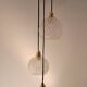 3-light modular pendant light in cut crystal