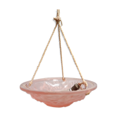 Ceiling light / Art Nouveau chandelier in pressed molded glass in working order - Degué