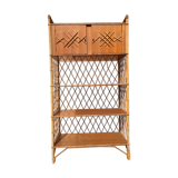 Vintage rattan shelf from the 60's