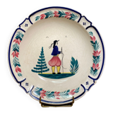 Hollow earthenware dish from Quimper HB