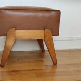 Imitation leather stool vintage pouf
