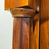 Biedermeier Armoire, Walnut Veneer, Full Columns, Austria/Vienna around 1825