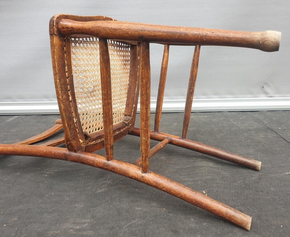 Pair chairs cans d'estaminet XIXth