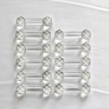 11 vintage faceted crystal knife holders