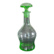 Art Deco Czech liqueur carafe in clear and green glass with a stopper (1930s)