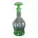 Art Deco Czech liqueur carafe in clear and green glass with a stopper (1930s)