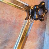 Old gray vintage articulated lamp from the 60s