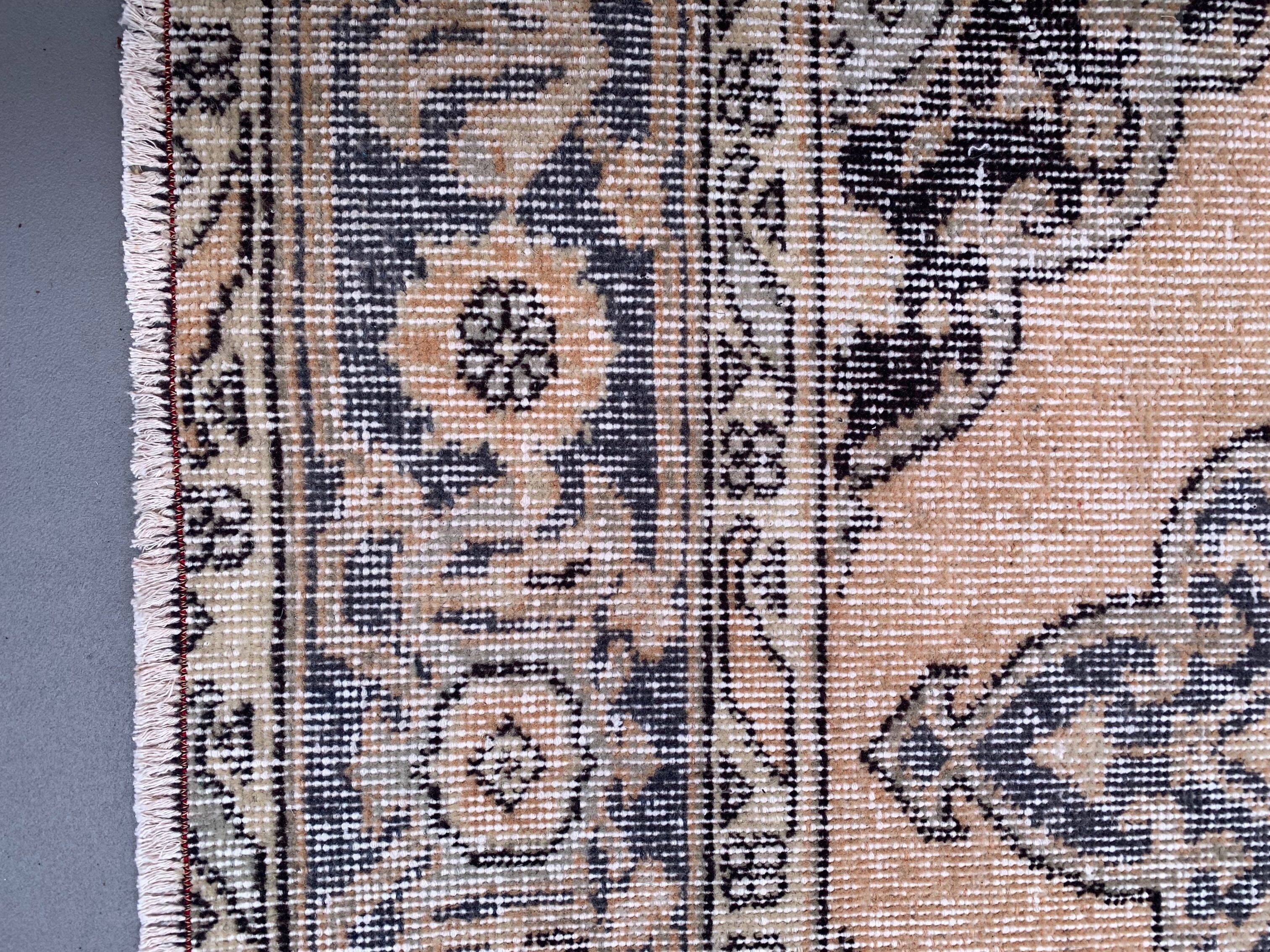 Distressed Turkish Runner 392x80 cm wool Vintage Tribal Rug