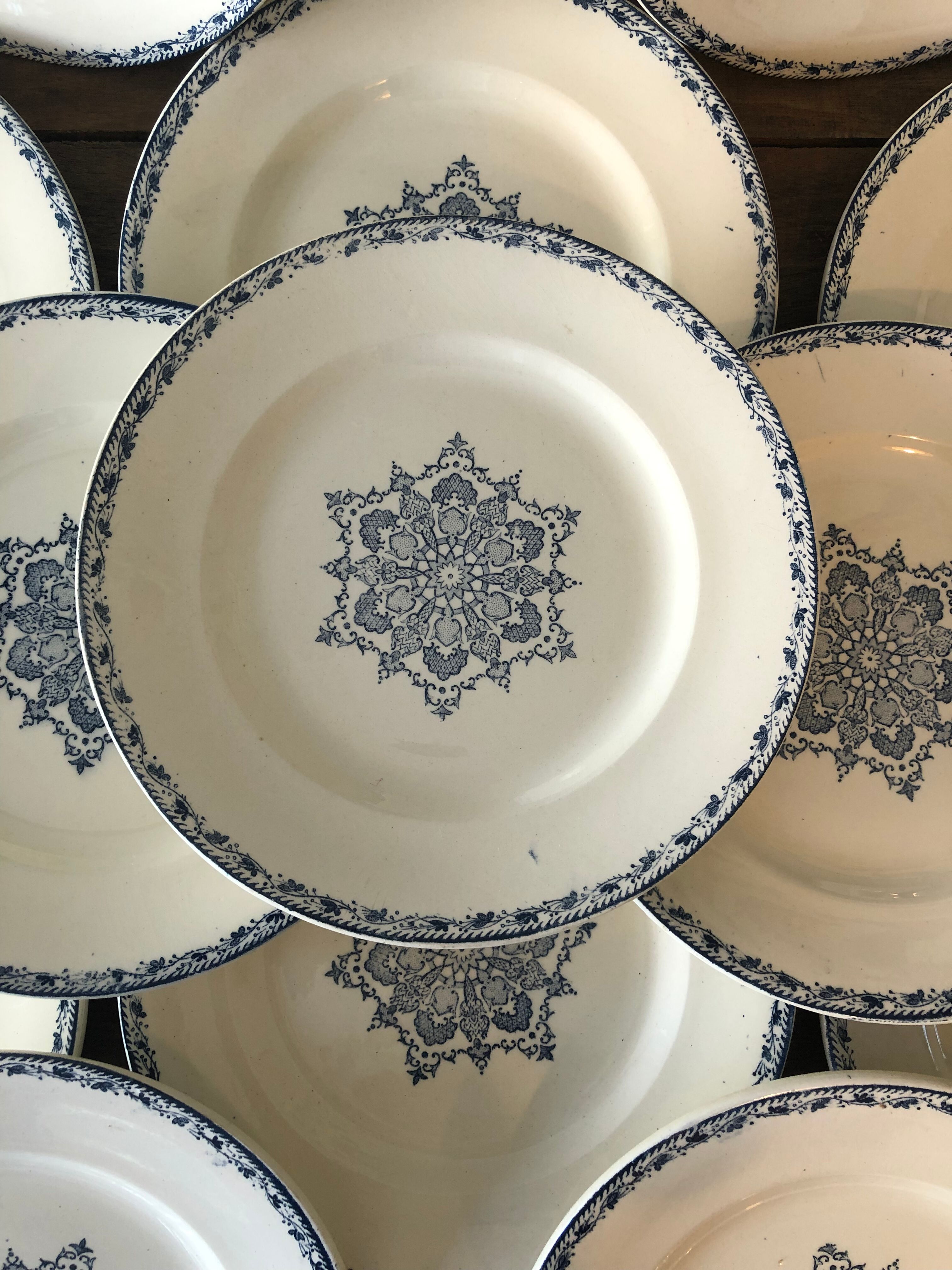 16 flat plates in Salins earthenware