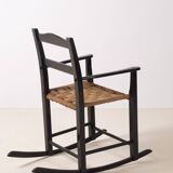 Fauteuil à bascule du début du 20e siècle avec siège en gazon, Danemark