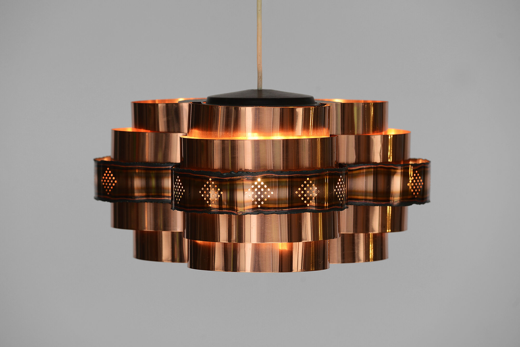 Hanging lamp by Werner Shou for Coronell Electro Denmark 1970s