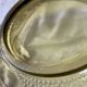 Large art deco yellow glass bowl, diameter 28.5 cm