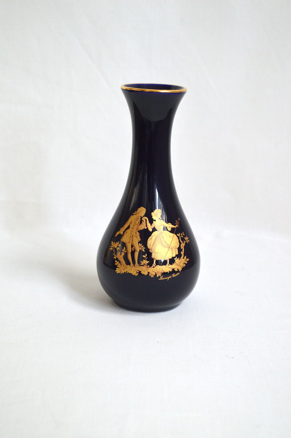 Duo of porcelain vases Limoges Castel