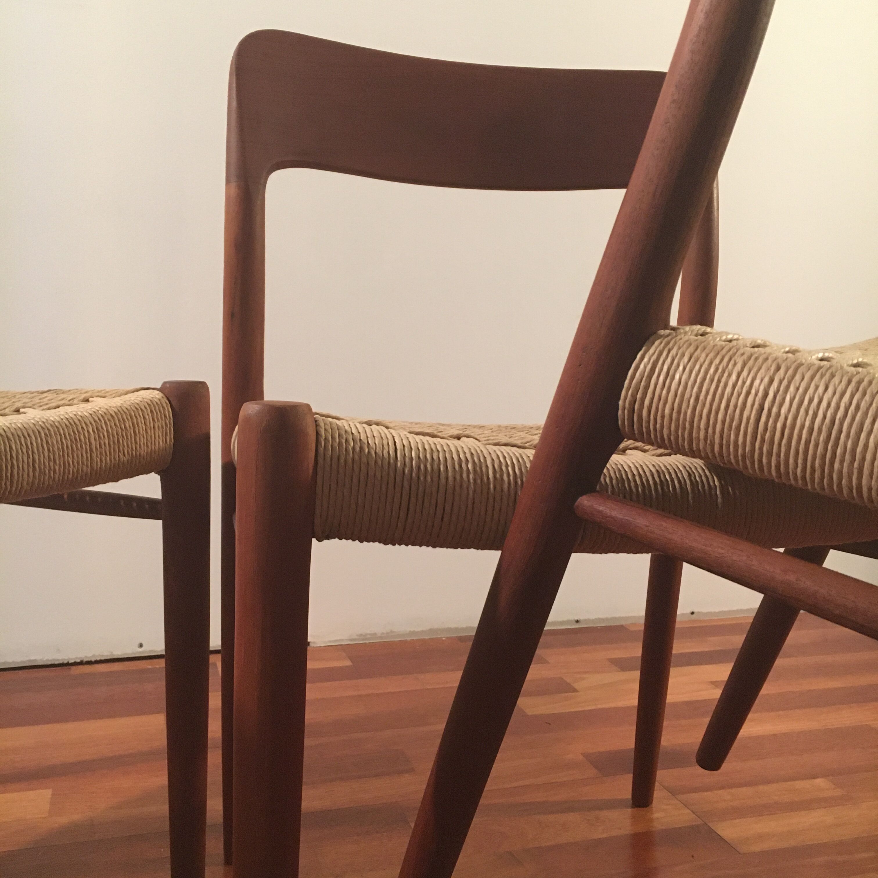 No.75 chairs & table by Niels Otto Muller for J.L. Mollers, 1950s