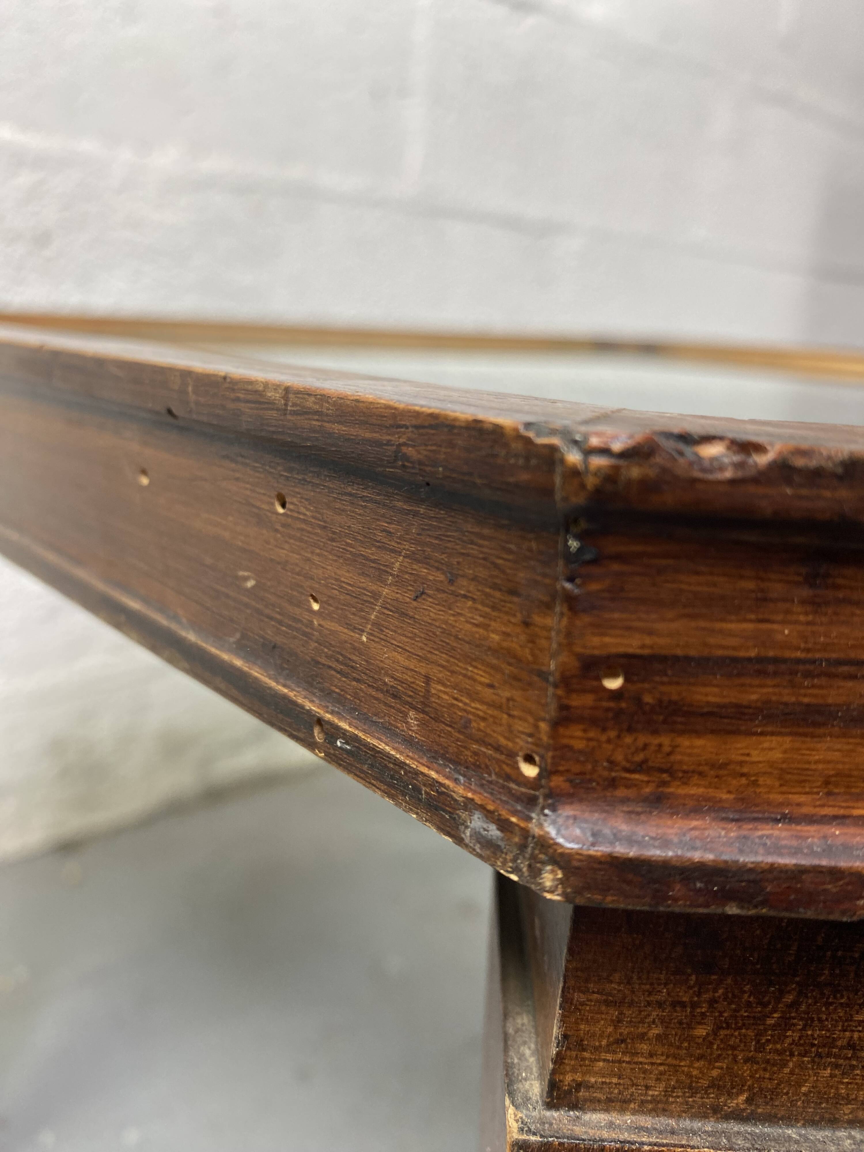 Table basse rectangle années 40 miroir