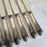 12 Silver-Plated Dessert Knives with Stainless Steel Blades Nogent