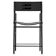 Contemporary bar stool with a black metal backrest and black rubber.