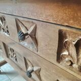 Antique Spanish hand-carved console table
