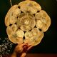 Suspension antique lampshade in beige and blue mother-of-pearl