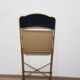 Set of 4 opera theater folding chairs from the 70s two-tone velvet brass