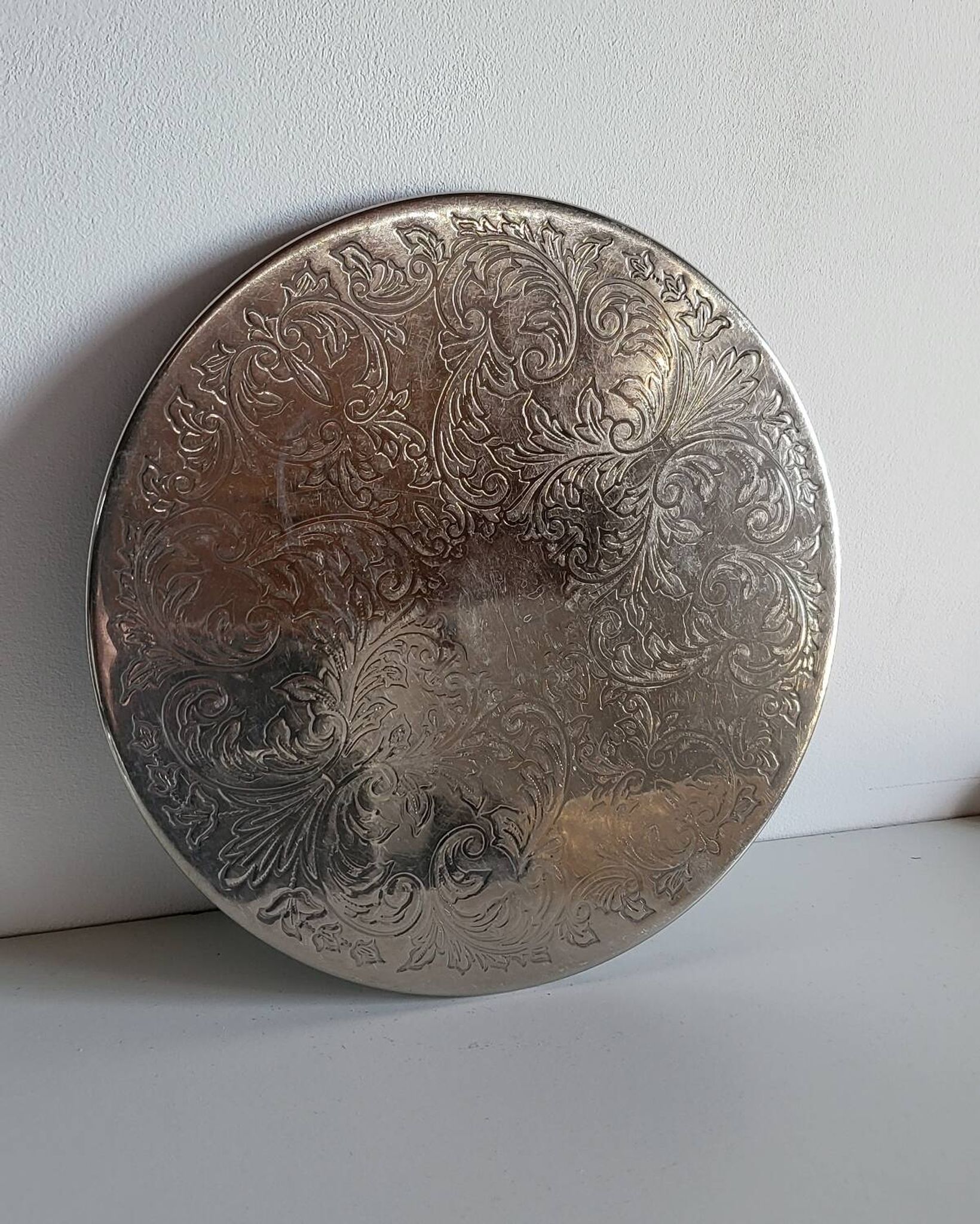Dessous de plat en métal argenté anglais