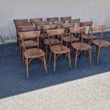 Lot de 16 chaises de bistrot Luterma, années 1960