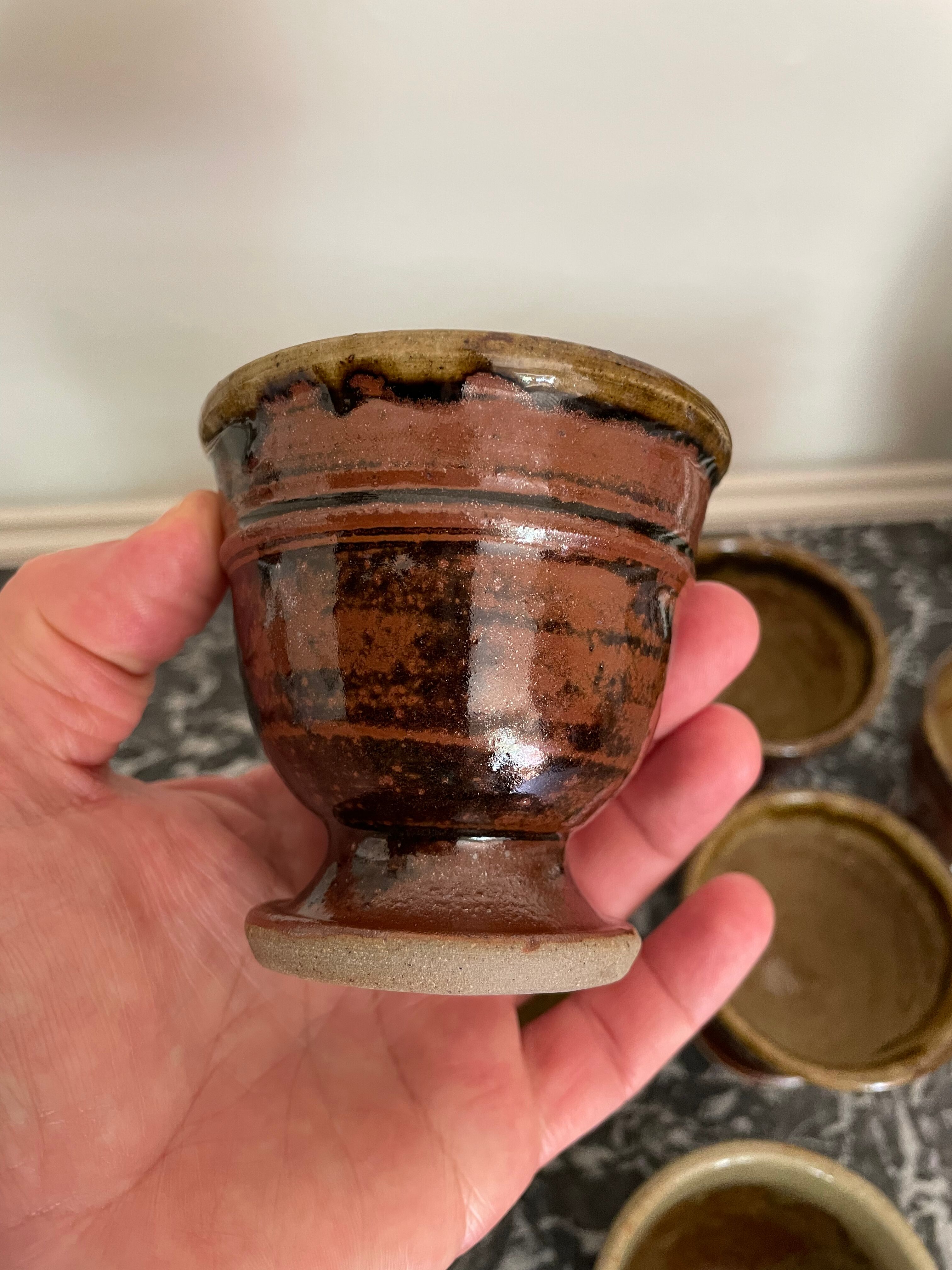 Pyrite stoneware coffee cups La Borne